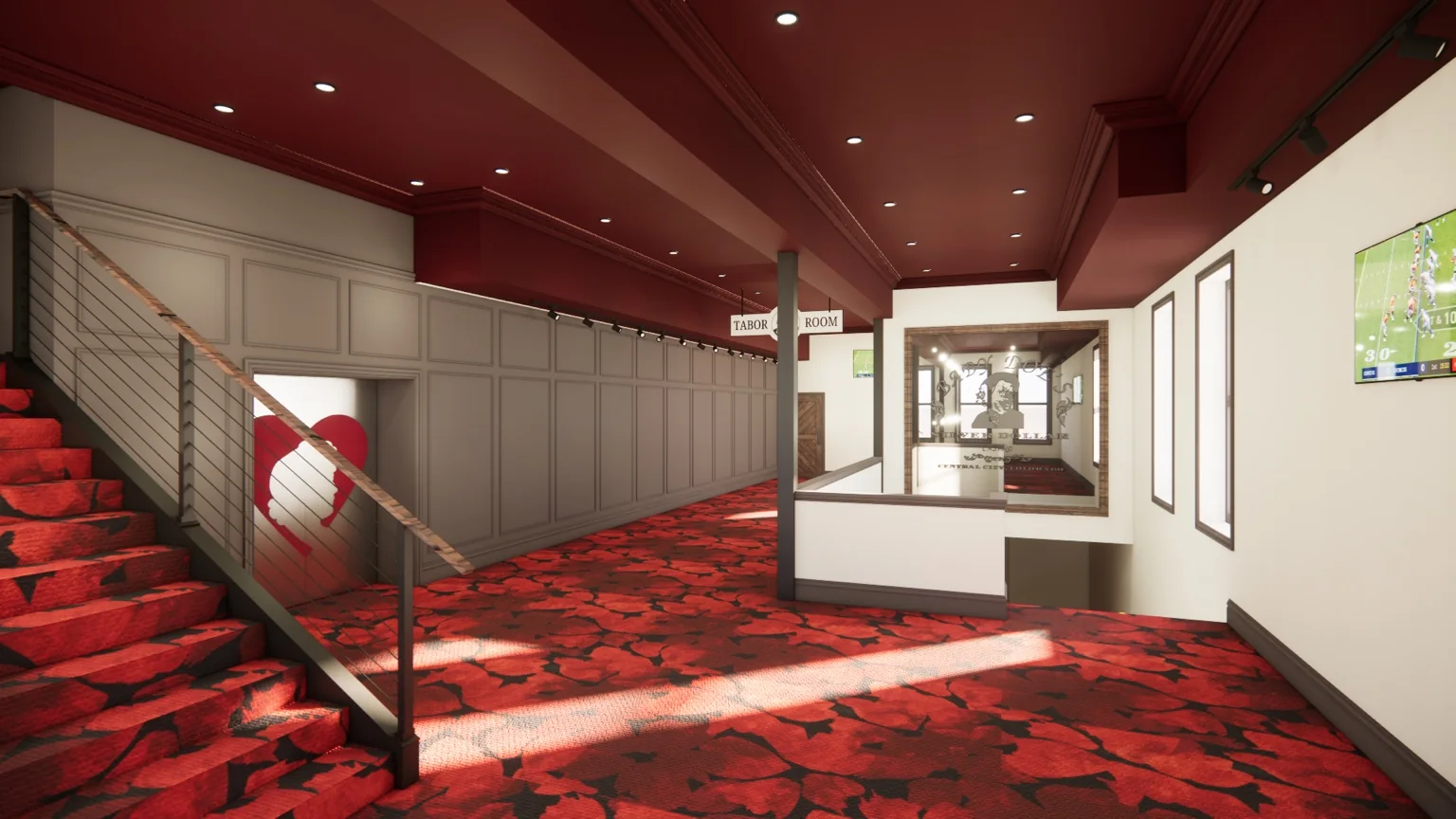 Architectural rendering of the planned Baby Doe's high-limit gaming area